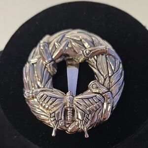 Designer John Hardy Vintage Bamboo Butterfly Scarf Clip Or Brooch